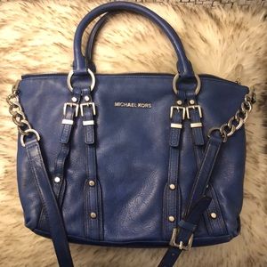 Michael Kors Cobalt Blue Purse /w crossbody strap